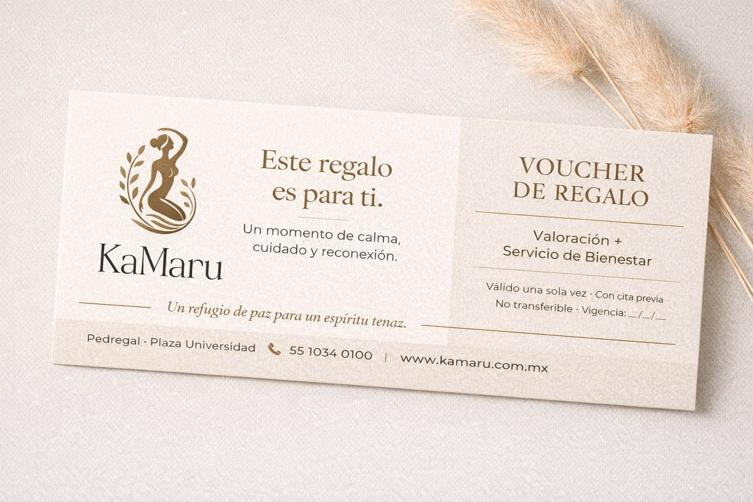 Diseño de voucher de regalo KaMaru: Este regalo es para ti